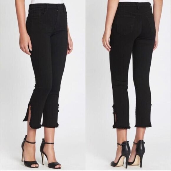 J Brand Ruby High Rise Crop Fateful Black Jeans 27 - Picture 1 of 6